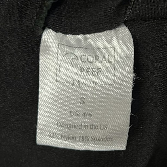 Coral Reef One Piece Swimsuit Leopard Print Pink Mauve Black Colorblock Small - Picture 6 of 6